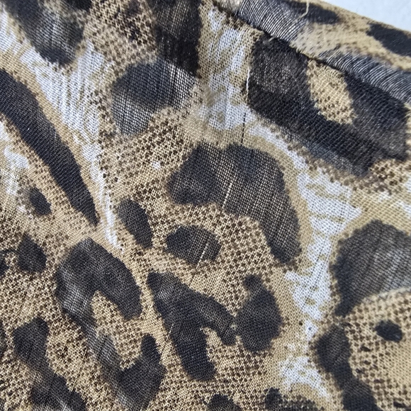 Nordstrom Rack Animal Print‎ Caftan Cover Up lady kimono One Size Brown Leopard - Picture 10 of 15